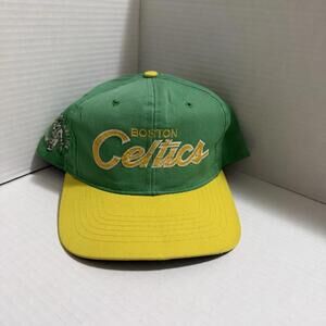 Vintage Boston Celtics Script Snapback Sports Specialties Green OS Men's